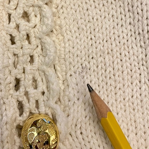 Vntage Winter Scene Embellished Grandmacore Cardigan Size S - Picture 10 of 12